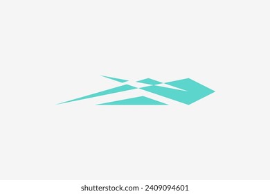 Illustration vector graphic of abstract mountain digital. Good for logo