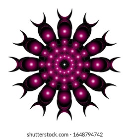 
illustration vector graphic of Vector abstract round ornament. Bright colors retro style design element. shiny pink. Ethnic decorative circle composition. fit for logo, icon or symbol, etc