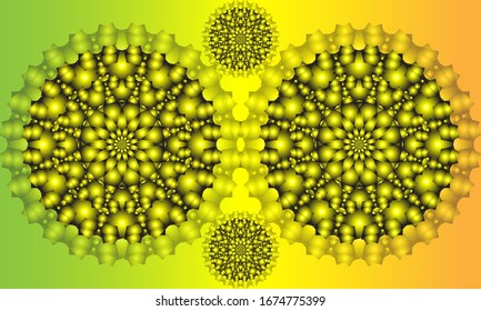 illustration vector graphic of Vector abstract round ornament. Bright colors retro style design element.