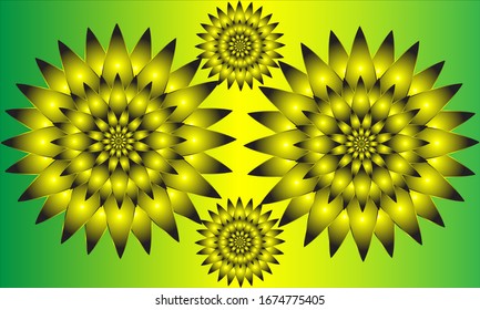 illustration vector graphic of Vector abstract round ornament. Bright colors retro style design element.