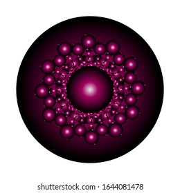 illustration vector graphic of abstract spheres in purple grapes. with a shiny effect. fit for logo or symbol