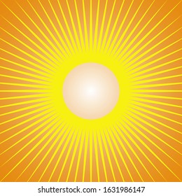 Illustration vector graphic of abstract sunlight on yellow background.