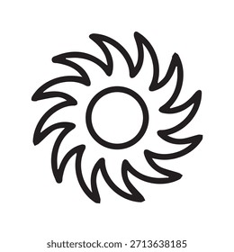 Illustration vector graphic of Abstract Swirling Sun Shape