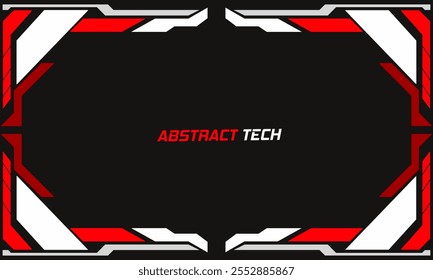 illustration vector graphic of abstract tech background for frame design