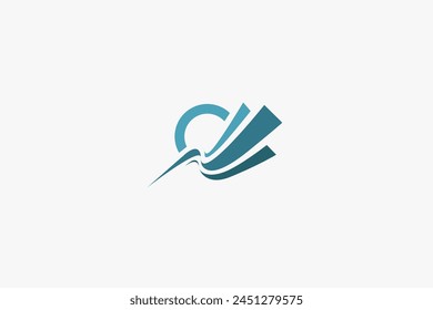 Illustration vector graphic of abstract waves and sun. Good for logo