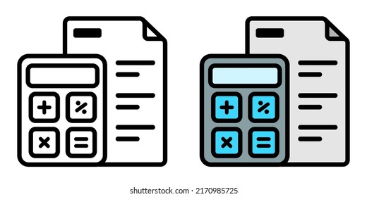 Illustration Vector Graphic of Accounting, calculator, calculation Icon