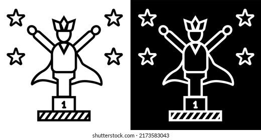 Illustration Vector Graphic of Achievement, finance, goal Icon. Black Color Icon.