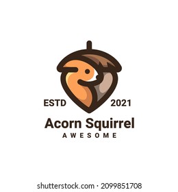 Illustration vector graphic of Acorn Squirrel, good for logo design