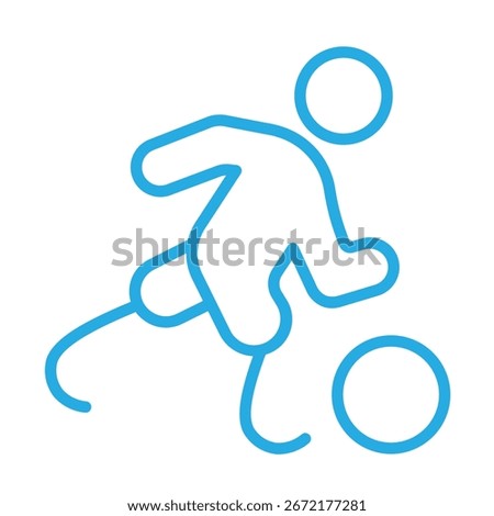 Illustration vector graphic of Adaptive Soccer Icon