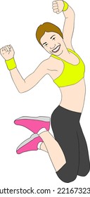 Illustration vector graphic of Aerobics, fit for logo, design resources 