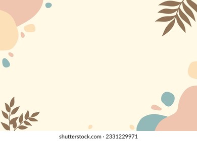 Illustration Vector Graphic of Aesthetic Background Template with Minimalist Pastel Colors and Nature-inspired Accents. Simple and Minimalist Background Template.