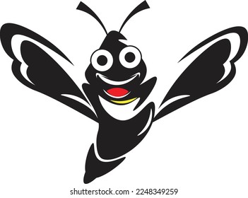 Illustration Vector Graphic of Aesthetic Bee. Perfect for Material Design Products, Posters etc