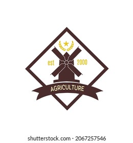 illustration vector graphic of agriculture concept,windmill symbol,suitable for background,banner,poster,print,etc.