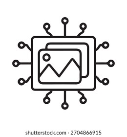 Ilustración Vector gráfico de AI Imagen Generation Icon