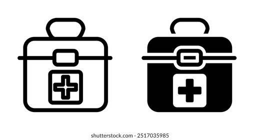 Illustration Vector graphic of aid first box icon. Fit for emergency, medical kit, healthcare etc.