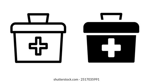 Ilustración Vector gráfico de primeros auxilios icono de la caja. Apto para emergencias, botiquín, atención médica, etc.