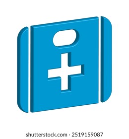 Ilustración Vector gráfico de primeros auxilios icono de la caja. Apto para emergencias, botiquín, atención médica, etc.