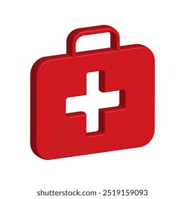 Illustration Vektorgrafik des ersten Kastensymbols. Fit für den Notfall, medizinisches Kit, Gesundheitswesen etc.