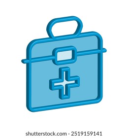 Ilustración Vector gráfico de primeros auxilios icono de la caja. Apto para emergencias, botiquín, atención médica, etc.