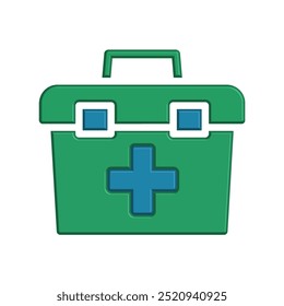 Ilustración Vector gráfico de primeros auxilios icono de la caja. Apto para emergencias, botiquín, atención médica, etc.