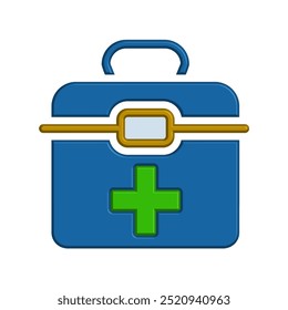 Illustration Vector graphic of aid first box icon. Fit for emergency, medical kit, healthcare etc.