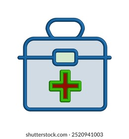 Illustration Vector graphic of aid first box icon. Fit for emergency, medical kit, healthcare etc.