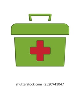 Illustration Vector graphic of aid first box icon. Fit for emergency, medical kit, healthcare etc.