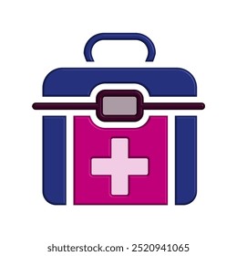 Illustration Vector graphic of aid first box icon. Fit for emergency, medical kit, healthcare etc.
