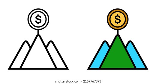 Illustration Vector Graphic of Aim, business, goal Icon