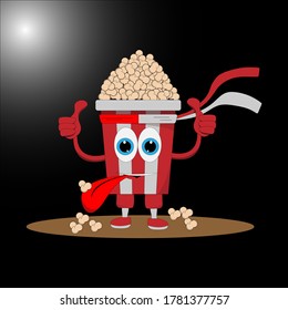 illustration vector graphic aimed at the enjoyment and satisfaction of popcorn.
perfect for advertising selling snack products.