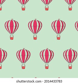 Illustration vector graphic of air balloon pattern, suitable for background, print, decoration, etc. 