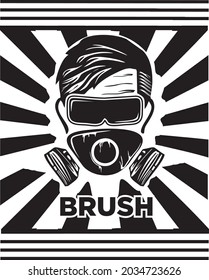 The illustration of vector graphic of air brush paint. Suitable for t shirt design.