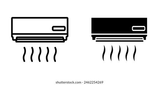 Ilustración Vector Icono del acondicionador de aire
