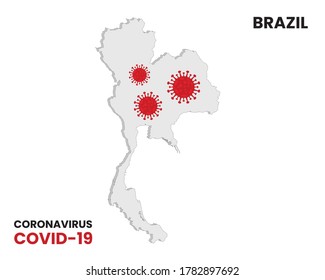 Illustration vector graphic of Alert corona virus outbreak with thailand map in the background. Awareness prevention update concept. EPS10 vector illustration.