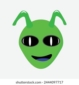 illustration vector graphic of Alien Head, great for icon, logo ,emoticon, etc