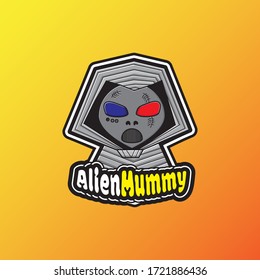 illustration vector graphic of alien mummy logo. very suitable for logo esport team or any logos, emblem, sticker, clothing design and others