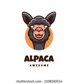 Illustration vector graphic of Alpaca, good for logo design