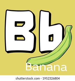 gráfico vectorial ilustrativo del alfabeto B para carteles educativos para niños