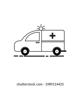 Illustration vector graphic of ambulance. ambulance icon vector, ambulance car, ambulance truck icon. 