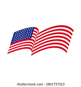 illustration vector graphic of american flag