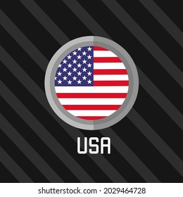 illustration vector graphic of american flag logo in circle perfect for background,template,etc.