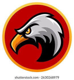 Illustration vector graphic of American flying eagle flag logo.