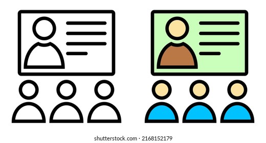 Illustration Vector Graphic of Analytics, business, conference Icon