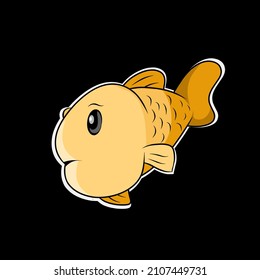 Gráfico vectorial de ilustración de peces antiguos aptos para la impresión, el fondo, etc 