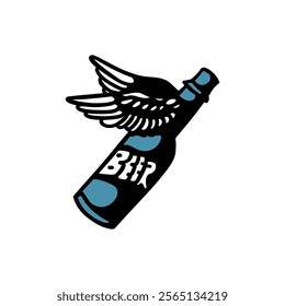 illustration vector graphic angel beer for design, template, elemen, illustration, etc