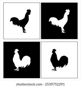 Illustration vector graphic of animals rooster icon