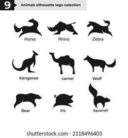 illustration vector graphic of animals silhouette logo template