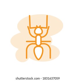 Ilustración Gráfico vectorial de la plantilla de icono de hormiga