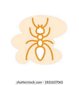 Ilustración Gráfico vectorial de la plantilla de icono de hormiga