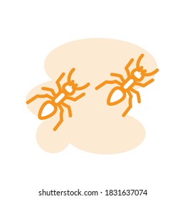 Ilustración Gráfico vectorial de la plantilla de icono de hormiga